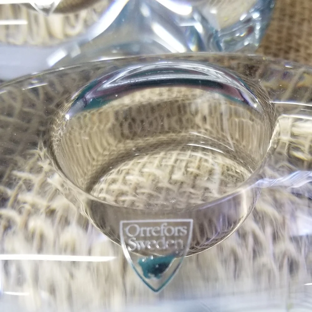 Orrefors Swedish Crystal Votive Holders